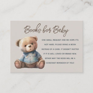 Cartão De Informações Solicitação de Livro de Chá de fraldas do Bear Boy