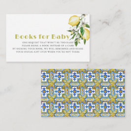 Cartão De Informações Solicitação de Livro de Chás de fraldas Citrus Lem