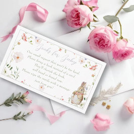 Cartão De Informações Solicitação de Livro de Chás de fraldas do Bebê Fl