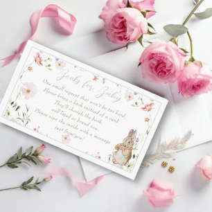 Cartão De Informações Solicitação de Livro de Chás de fraldas do Bebê Fl