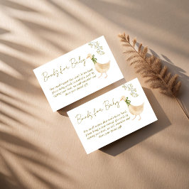 Cartão De Informações Solicitação de livro de chás de fraldas do berçári