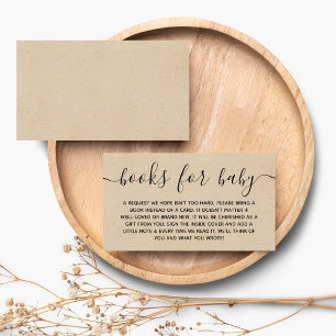 Cartão De Informações Solicitação de Livro de Chás de fraldas Rustic 