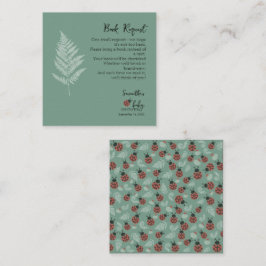 Cartão De Informações Solicitação de Livro de Chás de fraldas Verde para