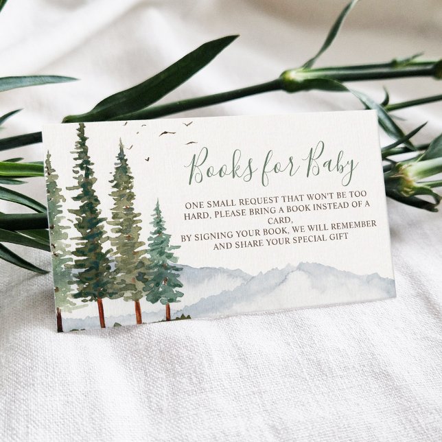 Cartão De Informações Solicitação de Livro de Chás de fraldas Woodland (Criador carregado)