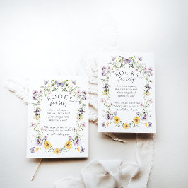 Cartão De Informações Solicitação de Livro de Flores Selvagens para Chá