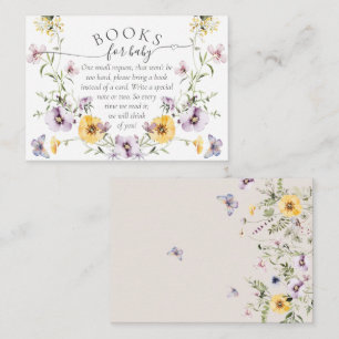 Cartão De Informações Solicitação de Livro de Flores Selvagens para Chá 