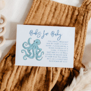 Cartão De Informações Solicitação de Livro de Octopus Azul