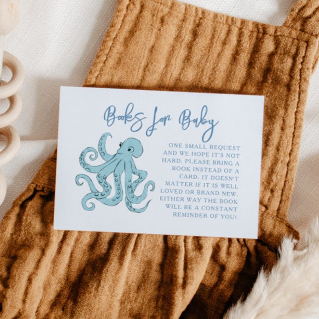 Cartão De Informações Solicitação de Livro de Octopus Azul (Criador carregado)