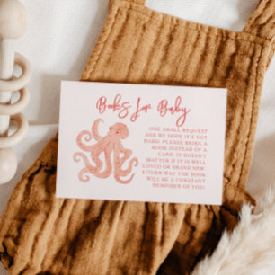 Cartão De Informações Solicitação de Livro de Octopus Rosa