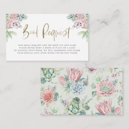 Cartão De Informações Solicitação de Livro de Suculmentos de Cores Aquát