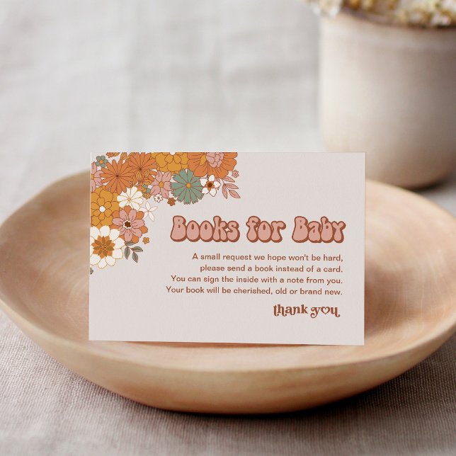 Cartão De Informações Solicitação de Livro do Groovy Baby (Criador carregado)