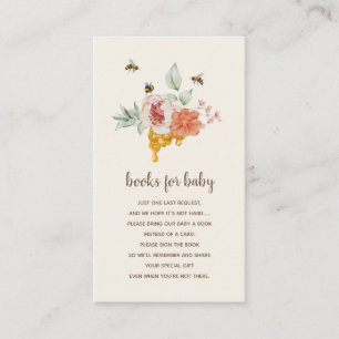 Cartão De Informações Solicitação de Livro Mais Doce Que O Chá de fralda