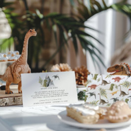 Cartão De Informações Solicitação de Livro | Pequeno Chá de fraldas de D