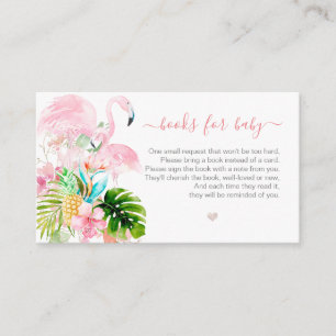 Cartão De Informações Solicitação de Livro PixDezines, Flamingos Cor-de-