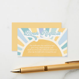 Cartão De Informações Solicitação de Livro Retroativo do Chá de fraldas 