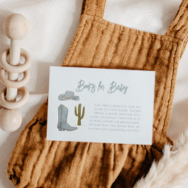 Cartão De Informações Solicitação de Livro Tema do Cowboy