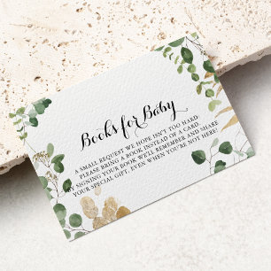 Cartão De Informações Solicitação de Livro Verde Dourado tropical