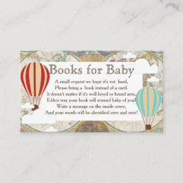 Cartão De Informações Solicitação de Mapa Mundial de Balões de Ar Quente
