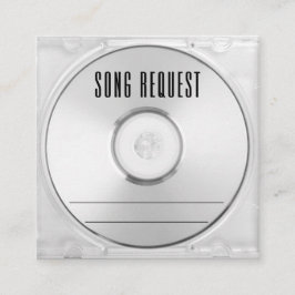 Cartão De Informações Solicitação de Música CD Case Song
