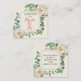 Cartão De Informações Solicitação de recebimento de Chá de panela flexív