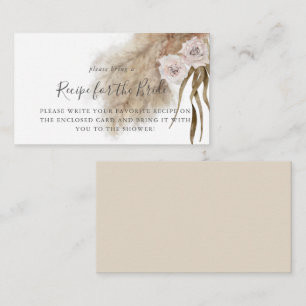 Cartão De Informações Solicitação de Receita de Chá de panela de Grass P