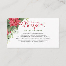 Cartão De Informações Solicitação de Receita de Chá de panela de Poinset