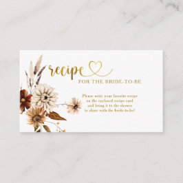 Cartão De Informações Solicitação de Receita de Chá de panela do Amor