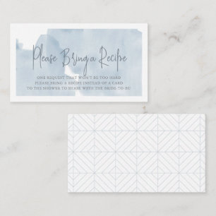 Cartão De Informações Solicitação de Receita de Chá de panela do Céu Azu