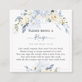 Cartão De Informações Solicitação de Receita de Rosas de Creme de Hydran