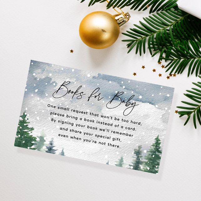 Cartão De Informações Solicitação do Livro de Chás de fraldas de inverno (Criador carregado)