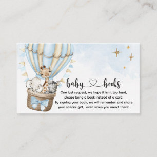 Cartão De Informações Solicitação do Livro do Balão Safari Hot Air