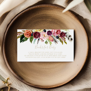 Cartão De Informações Solicitação Dourada do Livro de Chás de fraldas Fl