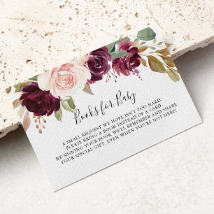 Cartão De Informações Solicitação Rústica De Livro De Chás de fralda