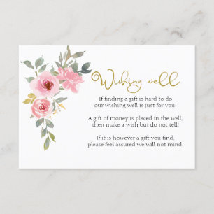 Cartão De Informações Solo De Desejo De Flor Rosa Com Lento De Água