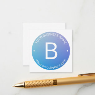 Cartão De Informações Sombreado Azul e Roxo com Texto Editável