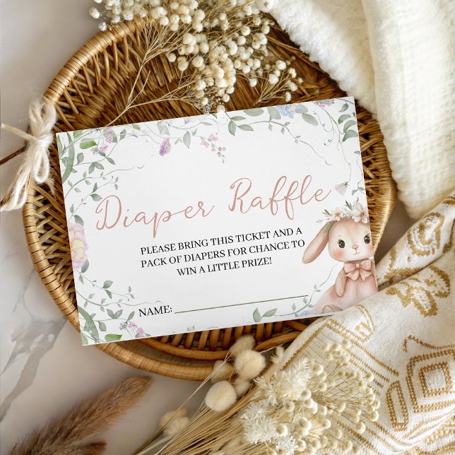 Cartão De Informações Some Bunny Diaper Raffle Insert (Criador carregado)