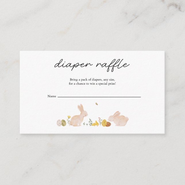 Cartão De Informações Somebunny Spring Easter Baby Shower (Frente)