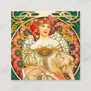 Cartão De Informações Sonho Art Nouveau de Alphonse Mucha