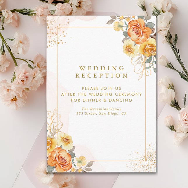 Cartão De Informações Sophisticated spring wedding with orange blossoms (Criador carregado)