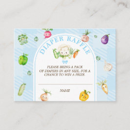 Cartão De Informações Sorteio de Fraldas Baby Blue Cultivadas Localmente