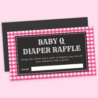 Sorteio de Fraldas Baby Q Pink Plaid para Chá de B