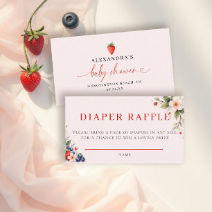 Cartão De Informações Sorteio de Fraldas Berry Sweet Churrasco de Bebê B