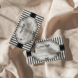 Cartão De Informações Sorteio de Fraldas Gótico Assustador de Halloween 