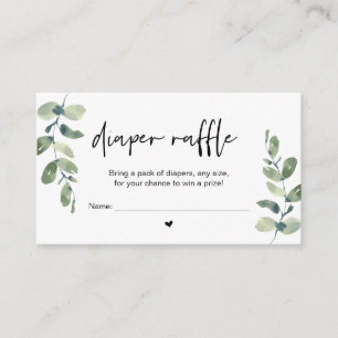 Cartão De Informações Sorteio de Fraldas para Bebê, Ganhe um prêmio, Ver