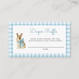 Cartão De Informações Sorteio de Fraldas para Chá de Bebê do Coelho Vint
