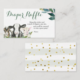 Cartão De Informações Sorteio de Fraldas para Chá de Bebê Menino com Ver