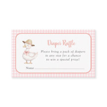Sorteio de fraldas para chá de bebê Silly Goose em