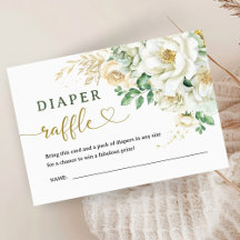 Sorteio de Fraldas para Chás de Bebê Bloom Floral