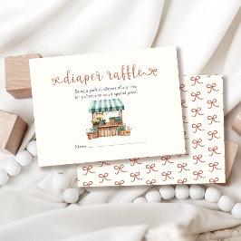 Cartão De Informações Sorteio de Fraldas para Chás de Bebê de Produtos L