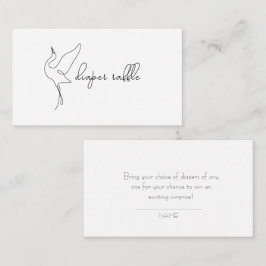 Cartão De Informações Sorteio de Fraldas para Chás de Bebê Neutro Minima